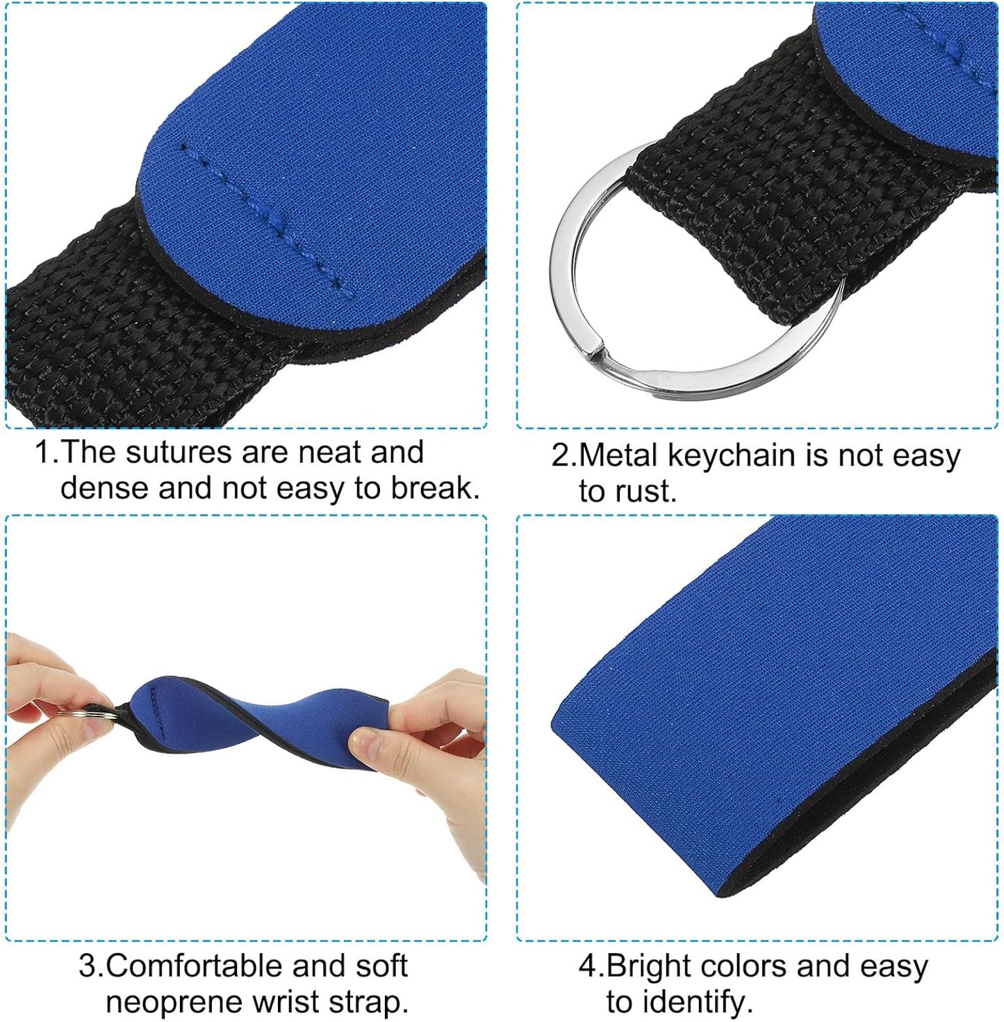 Waterproof Neoprene Keychain | Buoyant Floating Key Ring for Outdoor Sports