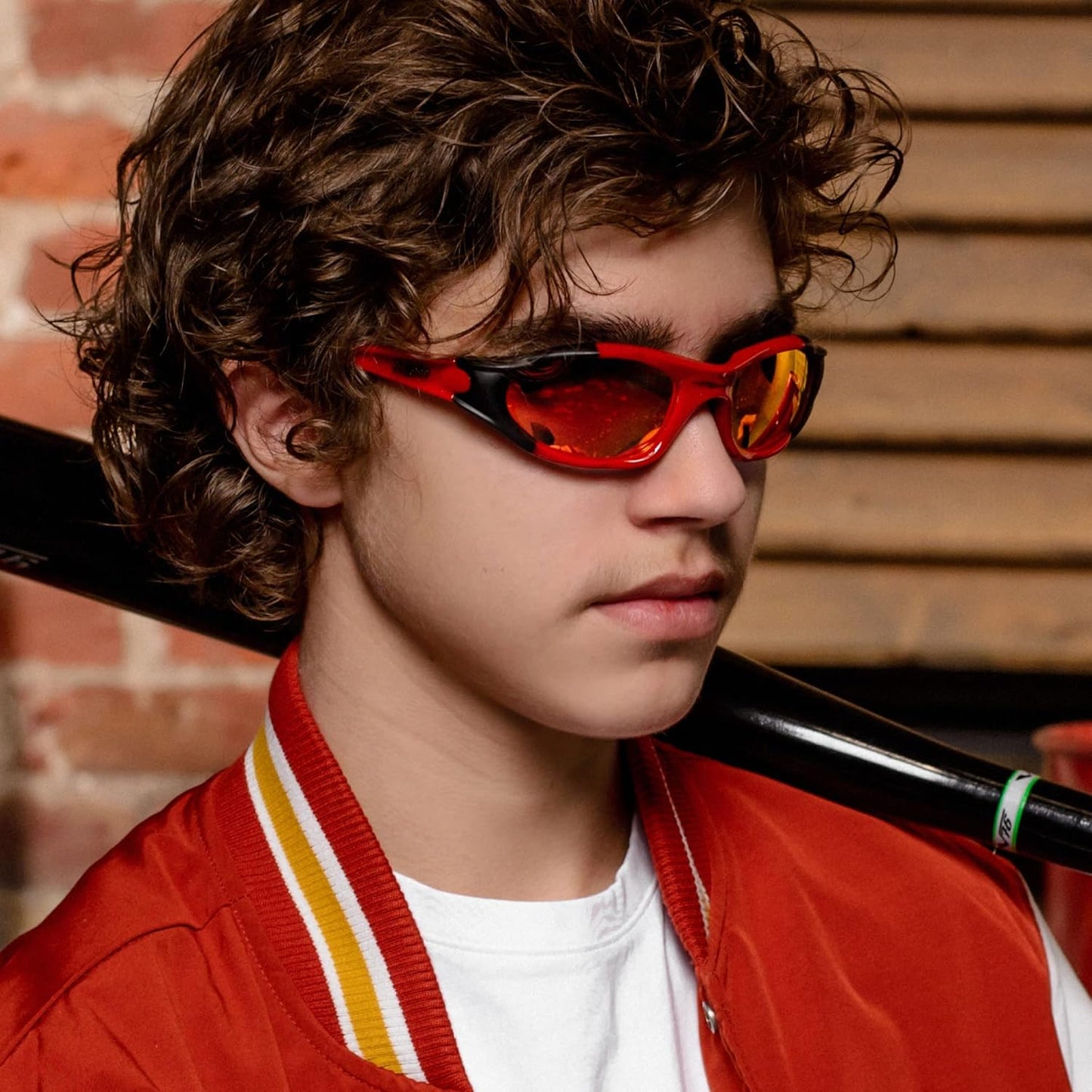 Polarized Youth Sports Sunglasses for Boys & Teens (Ages 8-16) - UV400 Baseball Wraparound