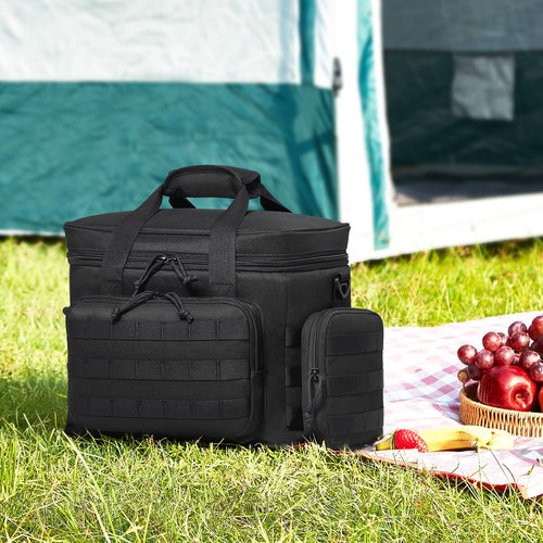 VEVOR Tactical Lunch Box for Men/Women, 20L Lunchbox for Work Insulated Leakproof with MOLLE, Lunch Cooler Box with Storage Bags, Lunch Bags Soft Cooler for Office, Picnic, Hiking, Beach, Camping