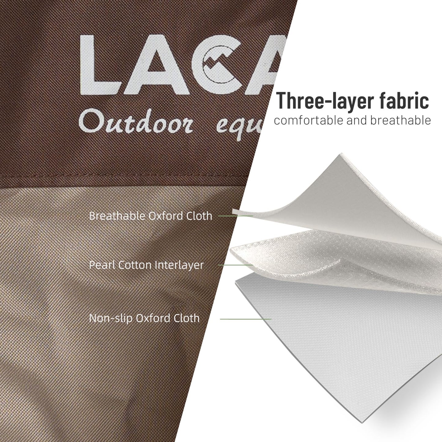 G2 GO2GETHER Portable Camping Chair, Outdoor Folding Chair, Oxford Cloth Backpacking Chair with Aluminum Frame,264lbs Support,No Installation (Khaki,1Pack)