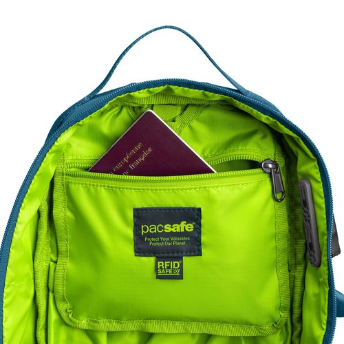 Pacsafe ECO 12L Anti Theft Sling Backpack, Tidal Teal
