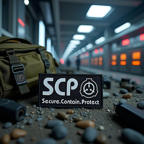 Black SCP Foundation Special Containment Procedures Foundation Logo Military Hook Loop Tactics Morale Luminous Patch Tactical Bag Accessories Tactical and Personal Defense Tactical Bags and Packs
