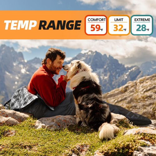 MEREZA Flannel Sleeping Bag for Adults XL, Large Wide Sleeping Bags for Camping Mens Warm Cotton Sleeping Bag 4 Season Warm & Cool Weather with Compression Sack (Black)