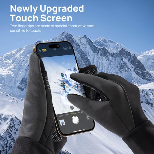 Winter Gloves with Touchscreen Fingers Men Women: Winter Glove Touch Screen, Waterproof Windproof Snowproof, Warm Thermal Unisex for Outdoor Sports Daily Use Work Motorcycling Thanksgiving Day Gifts