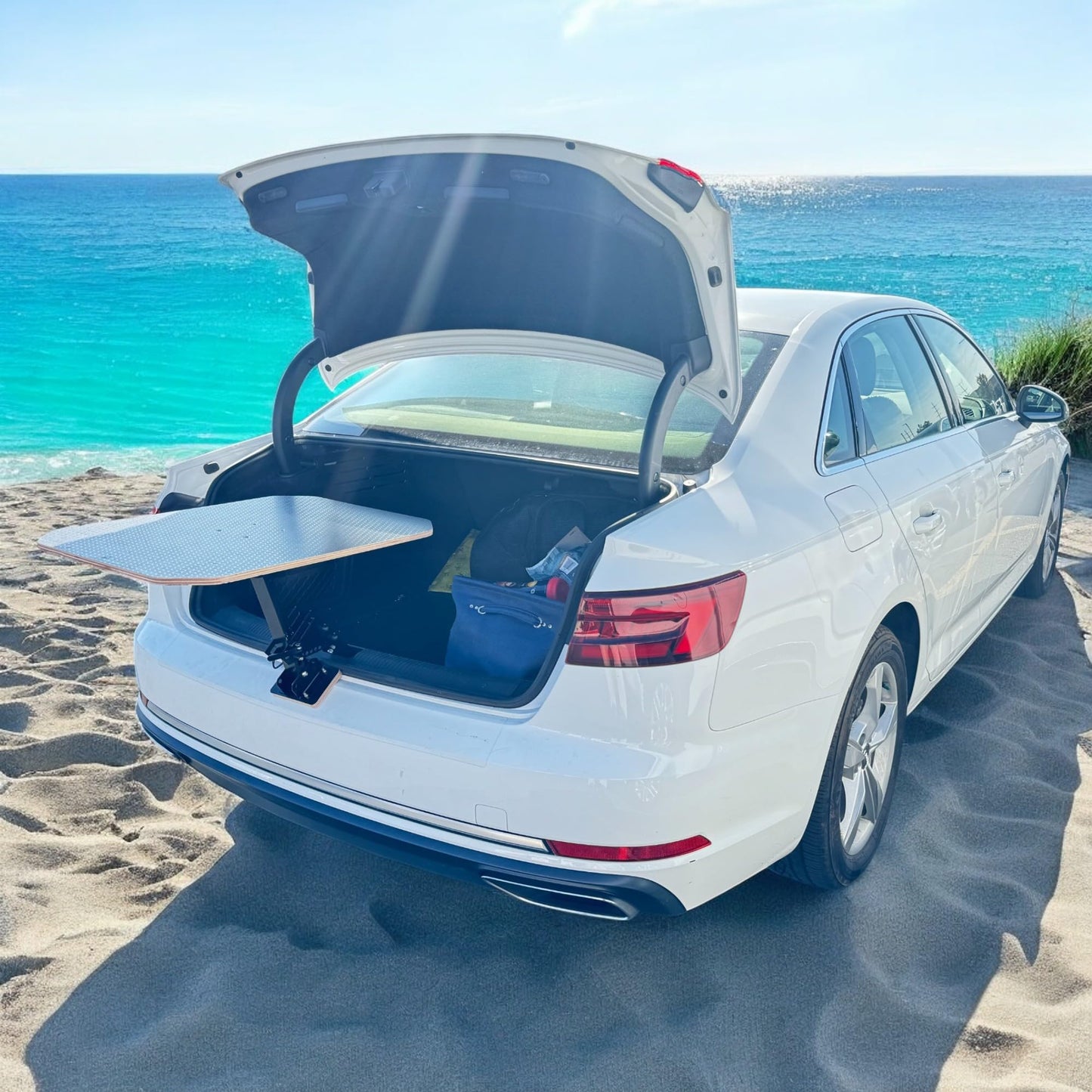 Generic Car Tail Table Portable Tailgate Camping Table for Cars, Vans & SUVs | Folding Outdoor Vehicle Table for Camping, Road Trips, Tailgating, and On-The-Go Workspaces