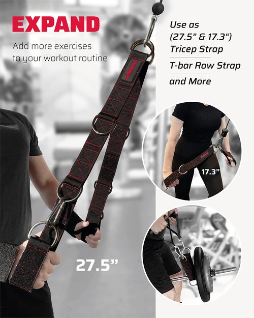 THEFITGUY Belt for Pulling & Cable Attachments Gym Straps Bundle