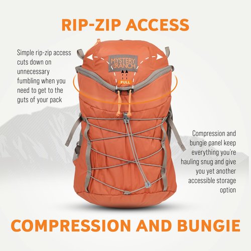 Mystery Ranch Gallagator 10 Backpack – Weather Resistant Travel Bag with Sternum Strap – Paprika, 10L, L/XL