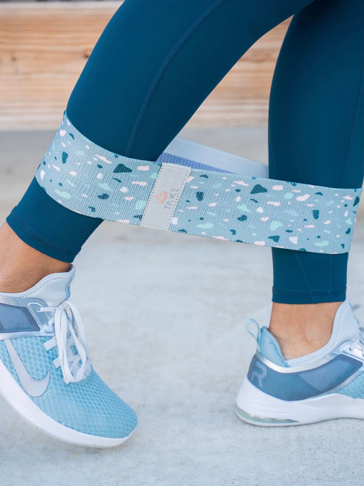 Take Set of Three Resistance Bands for Lower Body, Legs, and Glute Workout