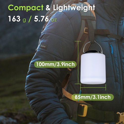 Bundle: 2 Pack Camping Lantern Flashlights (1000LM, 6 Modes) & 1 Pack LED Camping Light (1000LM, 4 Modes) - Rechargeable, Waterproof, Portable Emergency Lights for Hurricane, Hiking, Survival