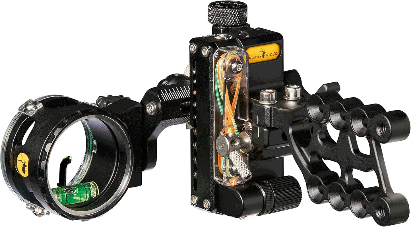 Trophy Ridge React One Pro Bow Sight - 100 Yards Accuracy, Tool-less Adjustments & 2nd/3rd Axis Leveling