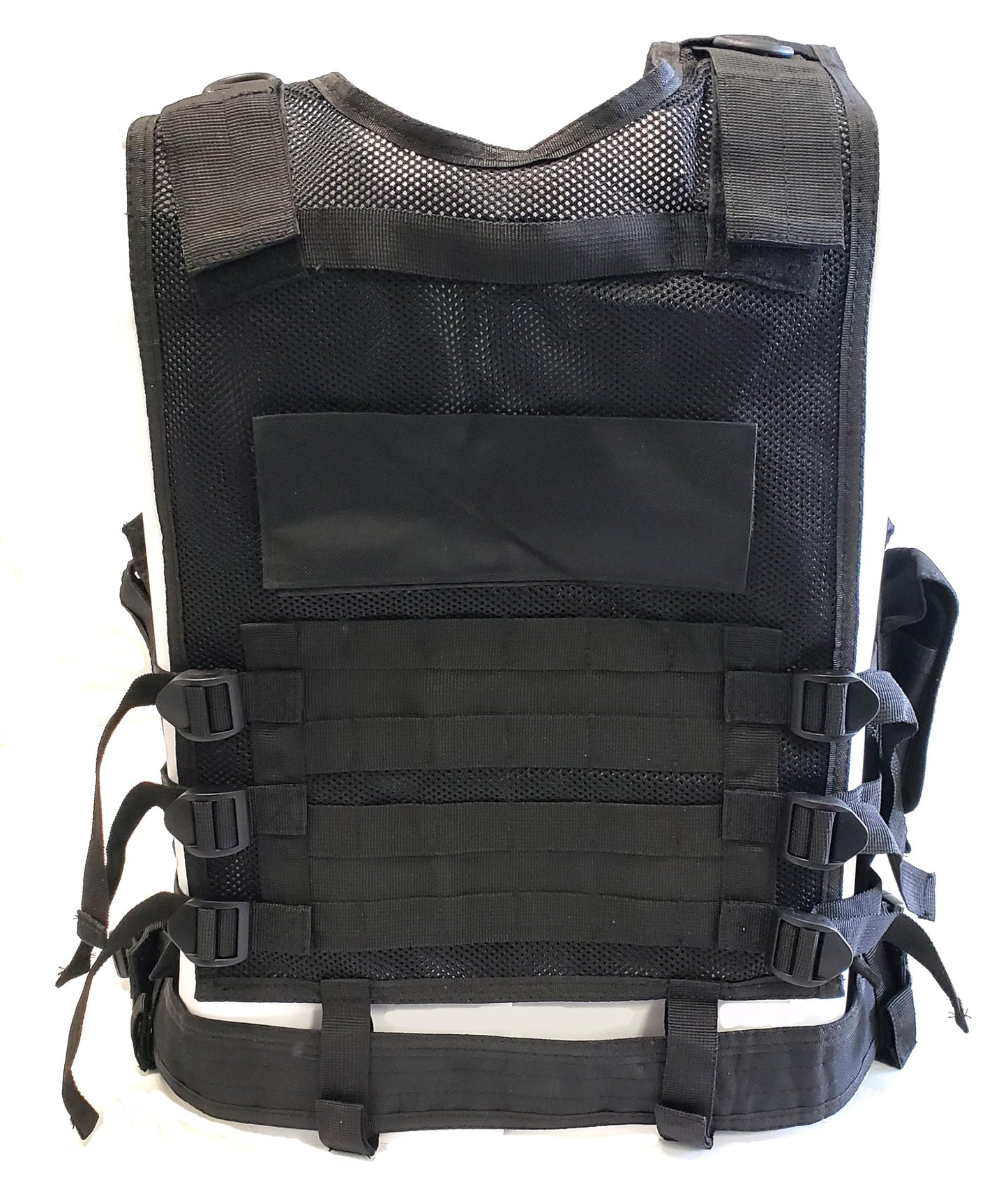 3Skull Light Weight Upgraded Tactical Airsoft or Paintball Vest - Duty Belt, Pistol Holster, 9 Pouches - Black, One Size