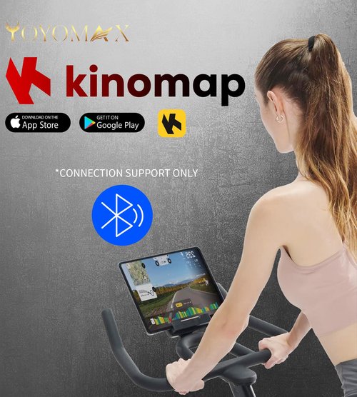 yoyomax Exercise Bike, Indoor Cycling Bike/Magnetic Stationary Bike - Fitness Stationary Bicycle Machine with Comfortable Seat Cushion & Digital Display with Pulse
