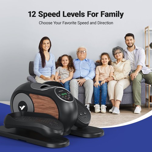MERACH Under Desk Elliptical Machine Electric Ellipse Leg Exerciser for Seniors Anti-Slip Seated Mini Elliptical