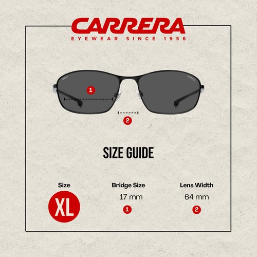 Carrera-Ducati CA006/S 807 64MM Black/IR Grey Sunglasses for Men + BUNDLE With Designer iWear Complimentary Eyewear Kit