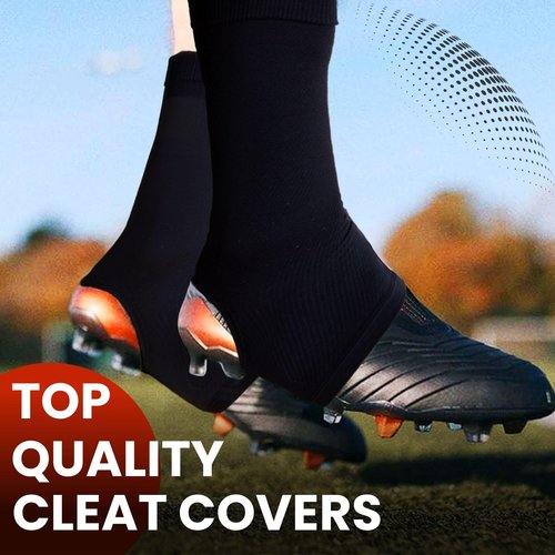 Pure Athlete Football Spats - Cleat Covers and Lace Band Sleeves for Turf Sports, Soccer, Cycling, Lacrosse, Drip Made for WR and Youth Players, Keeps Your Laces Tied (White, L)