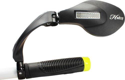 Hafny Handlebar Bike Mirror, Stainless Steel Lens, Bicycle Rearview Safety Reflector, E-bike Cycling Mirror, HF-MR081