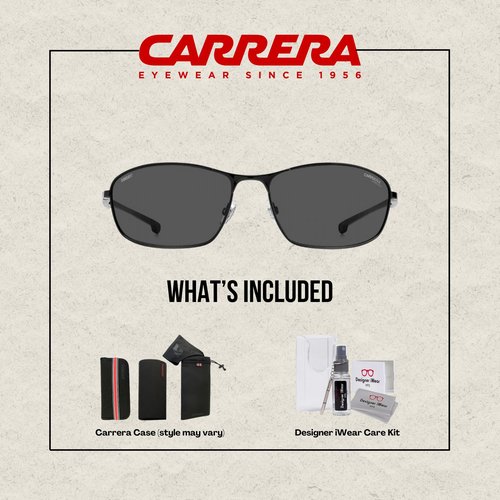 Carrera-Ducati CA006/S 807 64MM Black/IR Grey Sunglasses for Men + BUNDLE With Designer iWear Complimentary Eyewear Kit