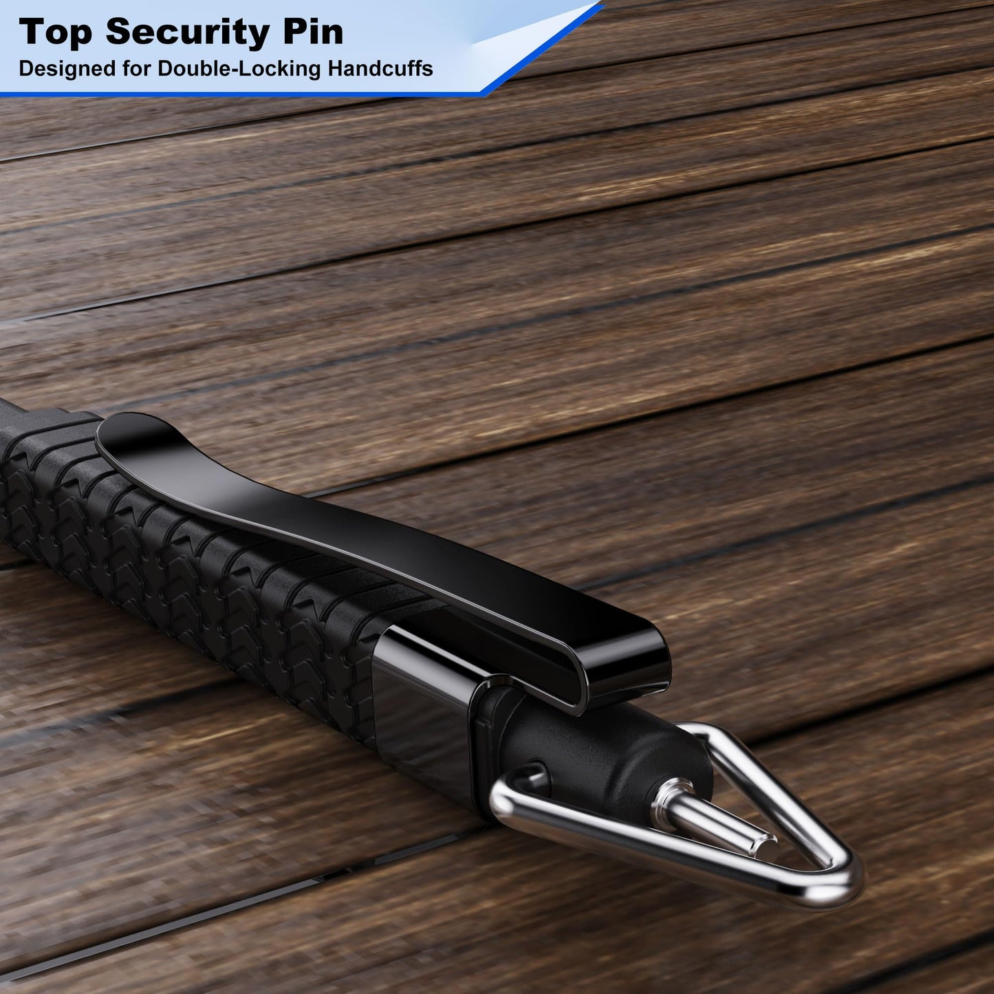 JEINAPA Black Strong Handcuff Key, Police Keys Clip for All Standard Series Hand Cuffs (1 Pack)