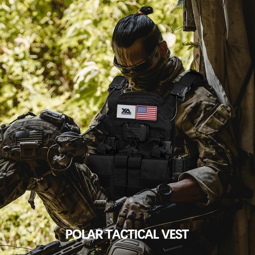 xaegistac Tactical Vest -Adjustable Modular Design for Outdoor, Hunting, and Security (Black, Outdoor)
