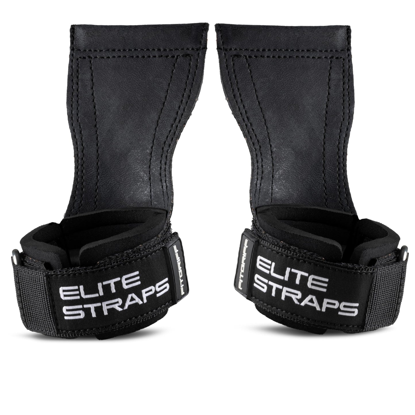 Fitgriff® Elite Straps - Lifting Wrist Straps (Rubber Grips) for Weightlifting, Gym, Workout, Deadlift - Anti-Slip Revolution for Men and Women (Black, XS)