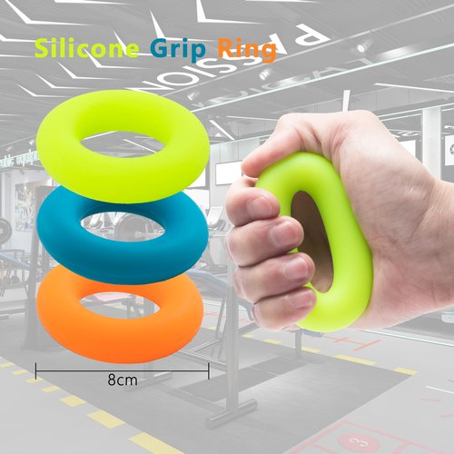 Xzyppci Grip Strength Trainer (8 Pack),Hand Grip Strengthener,Forearm Strengthener,Adjustable Resistance Hand Gripper,Finger Exerciser,Forearm Workout for Muscle Building