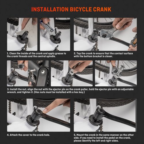 HENMI Bicycle Crank Puller,Bike Crank Removal Tool for Removing Bicycle Crank,Dismantling Crank Disc