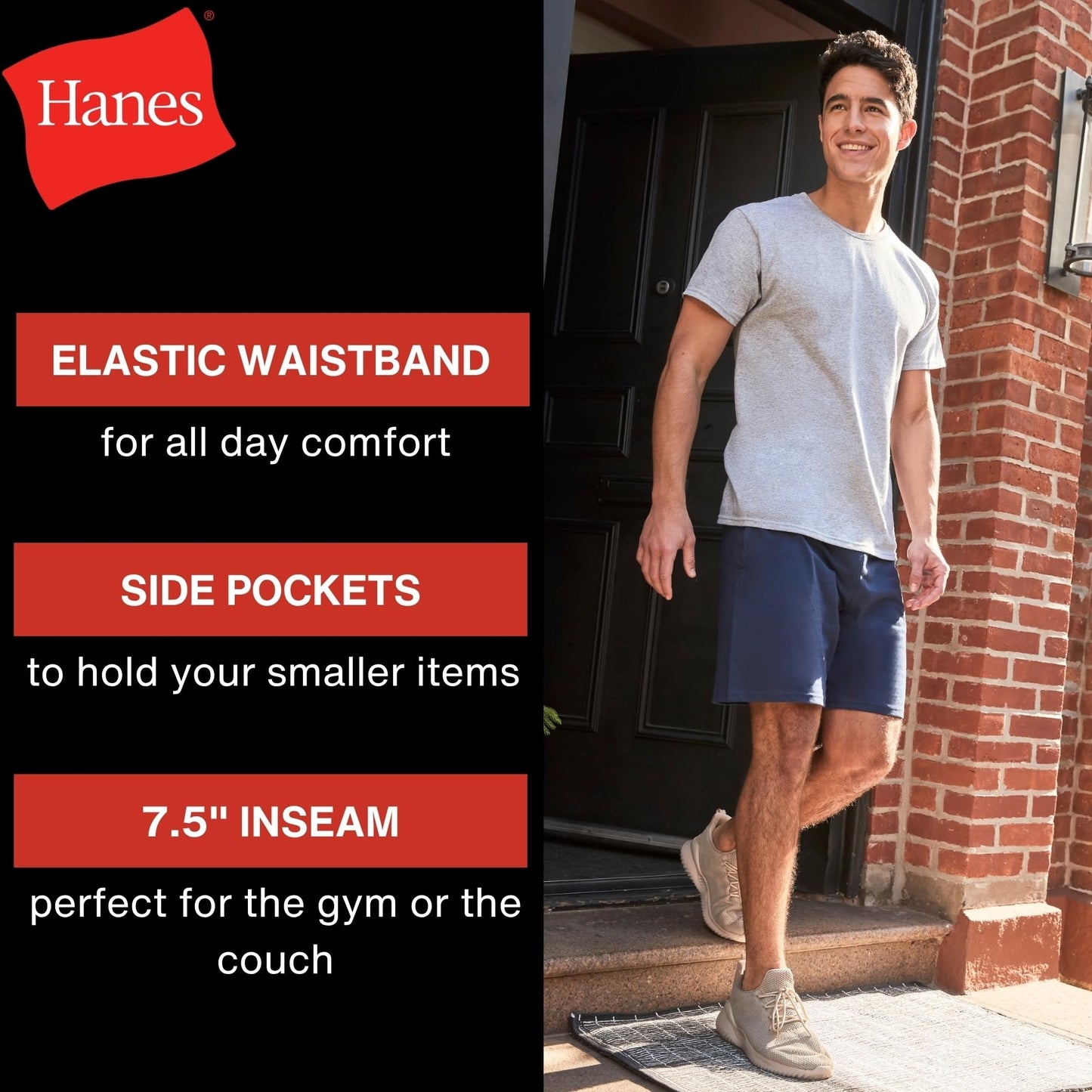 Hanes Mens Jersey Cotton With Pocket Workout-and-training-shorts, Camo Green Heather, Small US