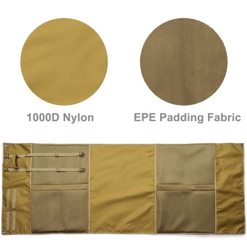 DEYACE Shooting Mats Prone Padded, Extra Large Portable Roll Up Shooting Padded Mat for Range Shooting and Hunting (Tan)