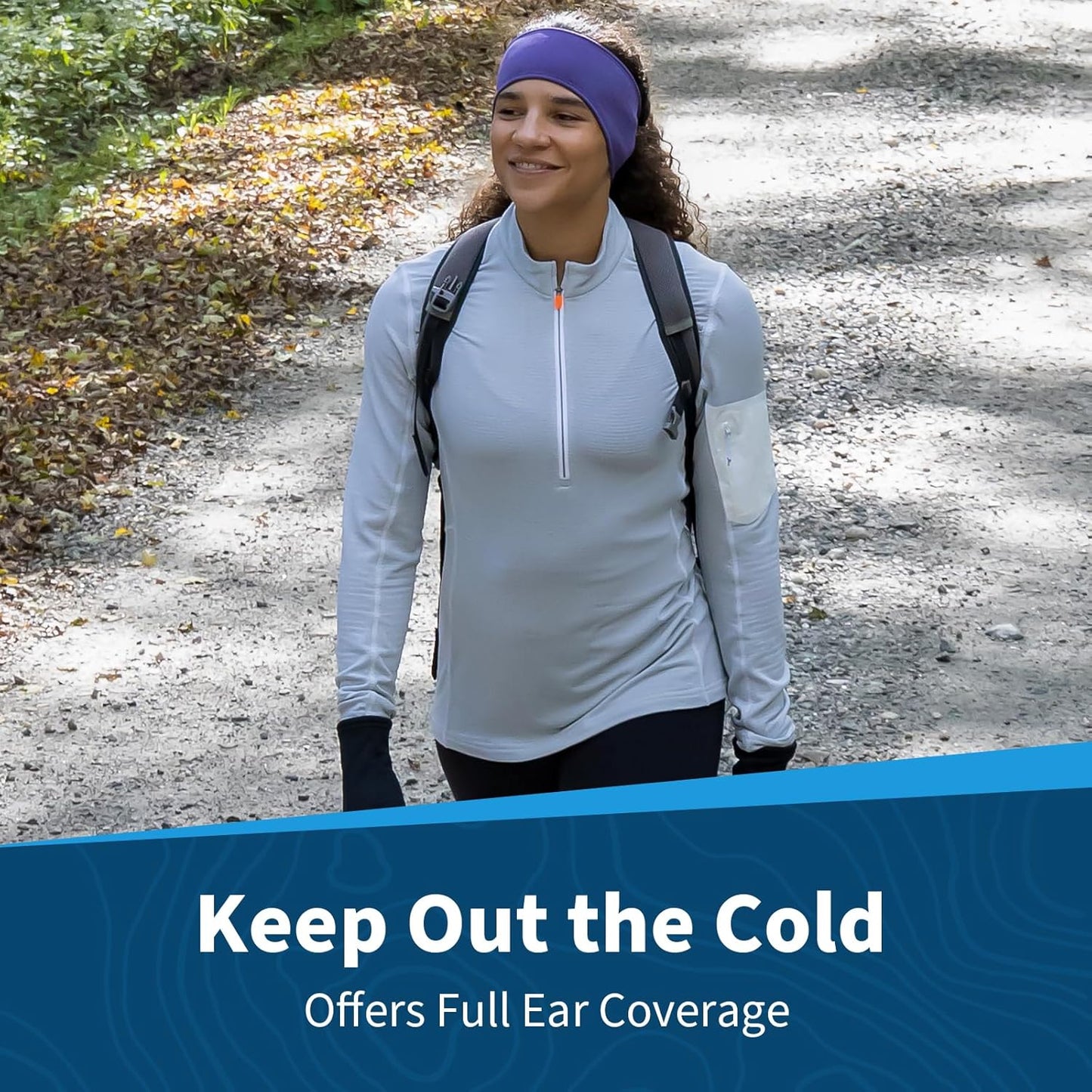 TrailHeads Womens Ponytail Headband - Moisture Wicking Hair Headband for Running, Winter, Workout - Athletic Headband Women
