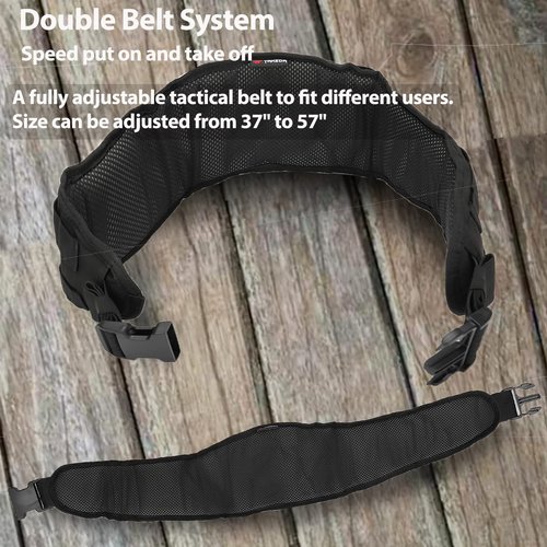 YAKEDA MolleTactical Belt for men-Battle Belt Duty Belt Law Enforcement Utility Belt Police Belt Set 5 PCS (Black)