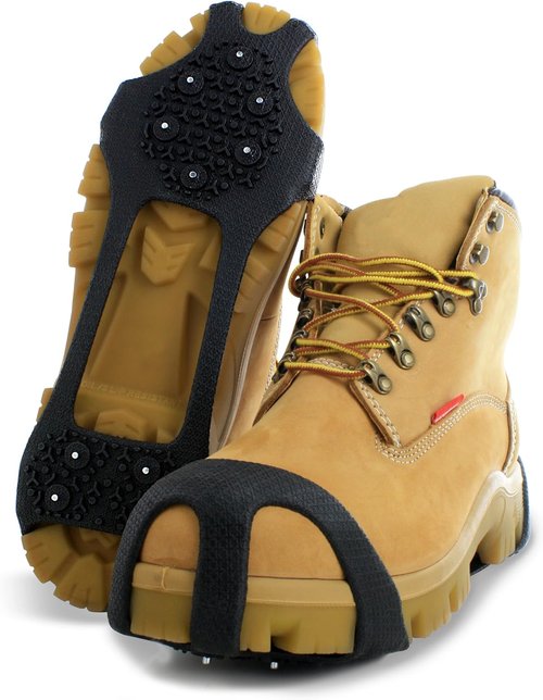 MaxxDry GripOn Traction Cleats for Snow & Ice - Lightweight Walking Footwear