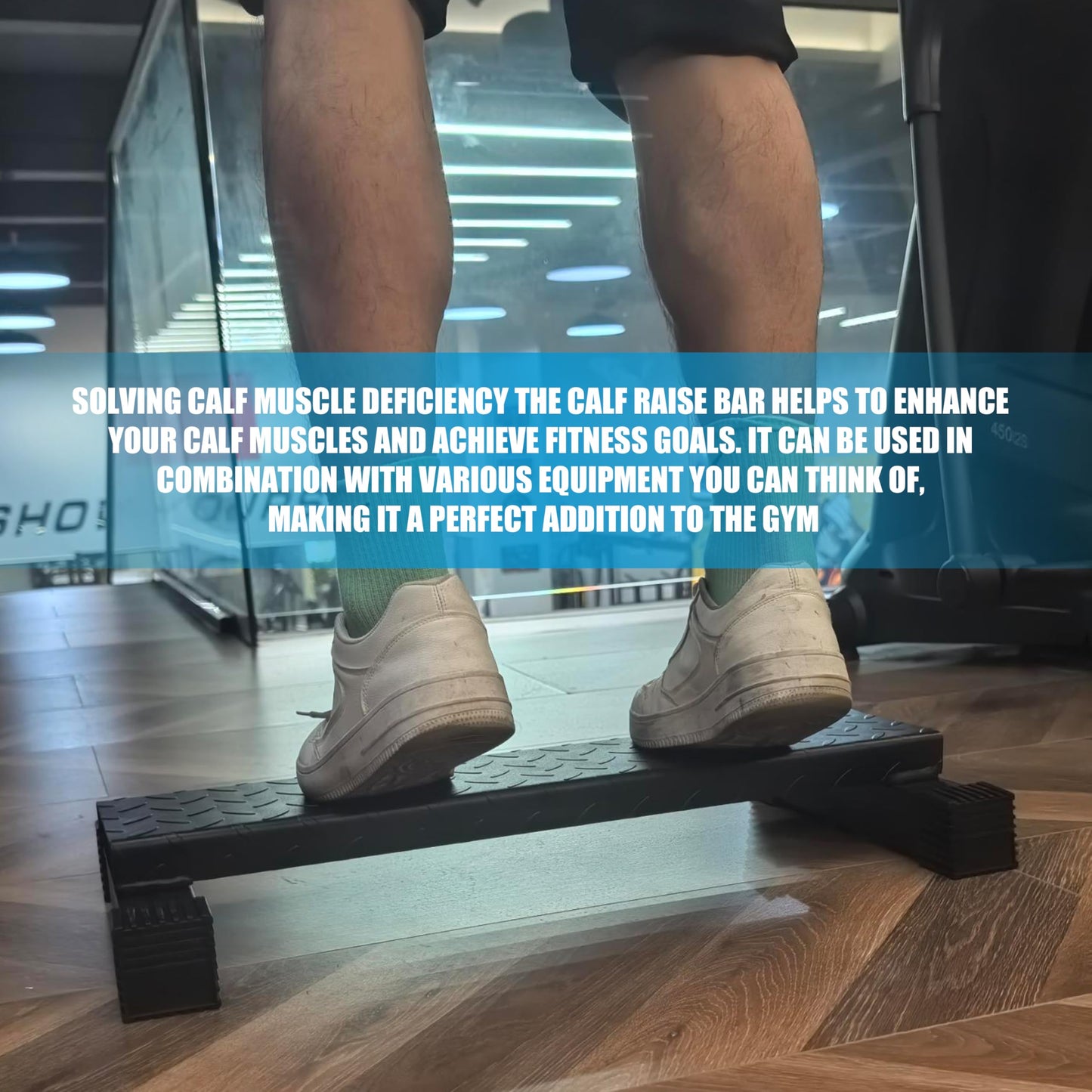 EVERYMATE Steel Calf Raise Block, Standing Calf Machine for Stretching Calf Muscles, Relaxing Ankles, Anti-Slip Solid Platform