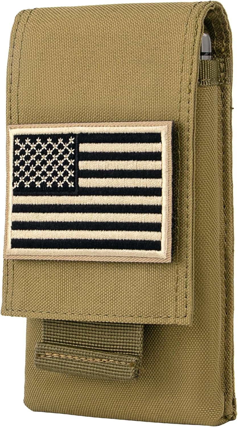 IronSeals Tactical Molle Phone Pouch Holster Waist Belt Pouch with Pull Tab for iPhone 16 Pro Max/16 Pro/16/15 Pro Max/14 Pro Max/ 13 Pro Max/ 12 Pro Max/ 11 Pro Max