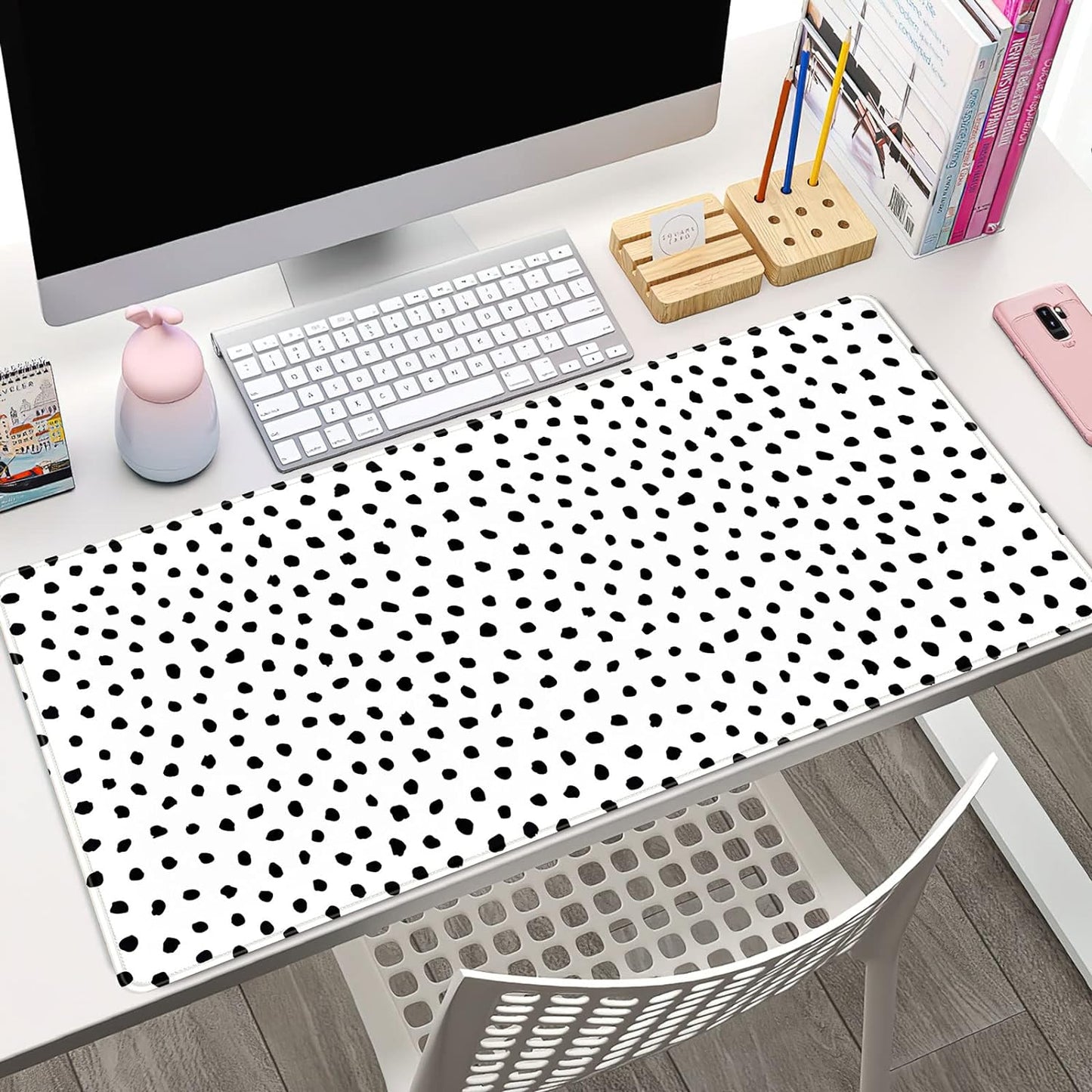 Japanese Desk Mat Riverside Full Moon Desk Pad Black Red Large Mouse Pad Gaming Mousepad Extended XXL Keyboard Pad 31.5 x 15.7 in Laptop Computer Mouse Keyboard Mat for Office Desk Decor
