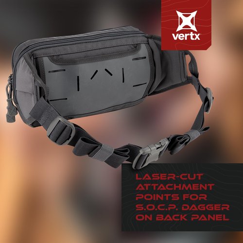 Vertx S.O.C.P. Tactical Fanny Pack, CCW Crossbody Waist Bag for Men and Women, Concealed Carry, EDC, Travel, Work, It's Black