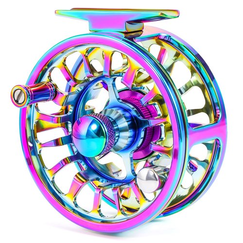 Sougayilang Colorful Fly Fishing Reel, Size 5/6,7/8 CNC-Machined Aluminum Alloy Fly Reel,Powerful Lightweight Fly Reels for Trout Fishing (5/6
