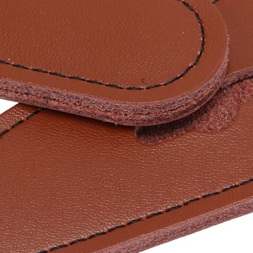 Longbow Bow Tip Protector, 1Pair Recurve Bow Tip Protector Leather Bow Tip Guard for Outdoor Hunting Recurve Bow (Brown)