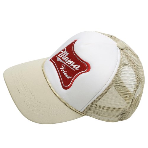 Embroidered Patch Trucker Cap Mama Tried Hat Mesh Beach Hat for Ladies and Men Summer Funny Party Hats Novelty Baseball Cap