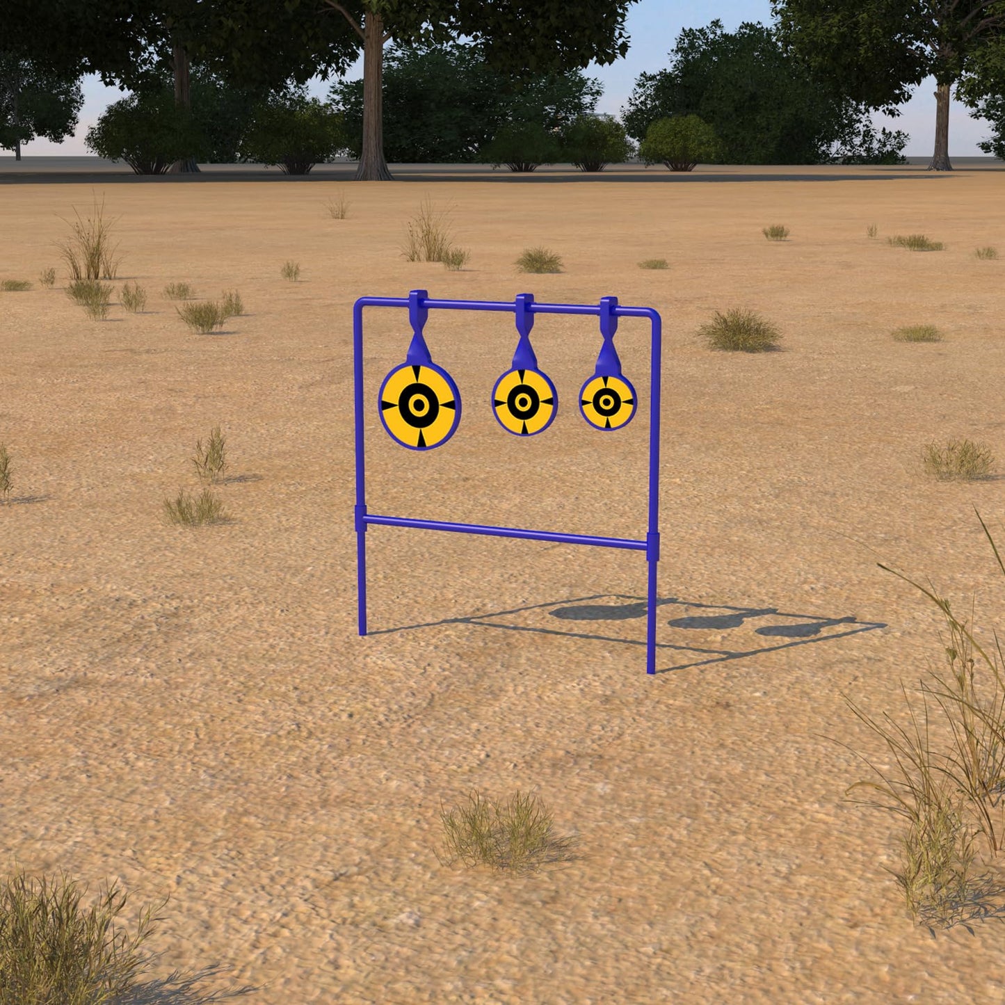 Atflbox 2X High Caliber Spinner Auto Reset Steel Target for Centerfire Handguns Up to .44 Magnum Outdoor Target Shooting