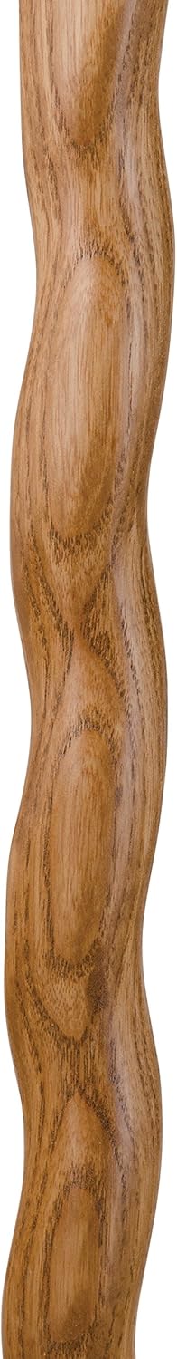 Brazos Trekking Pole Hiking Stick for Men and Women Handcrafted of Lightweight Wood and made in the USA, Tan Oak, 55 Inches