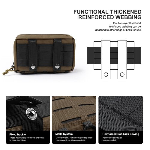 Mardingtop Molle Cordura Tactical Utility Pouch,Military Small Molle Pouch，EDC Tool Pouch Bag