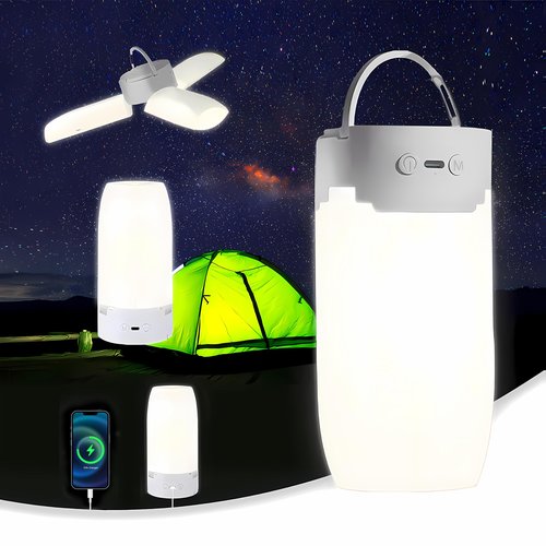 LED Camping Lantern Rechargeable, Foldable Camping Light with 96 LEDs,5000mAh Tent Light with Stepless Dimming,IPX4 Waterproof Lantern for Power Outages,Emergency,Outdoor,Camping Gear