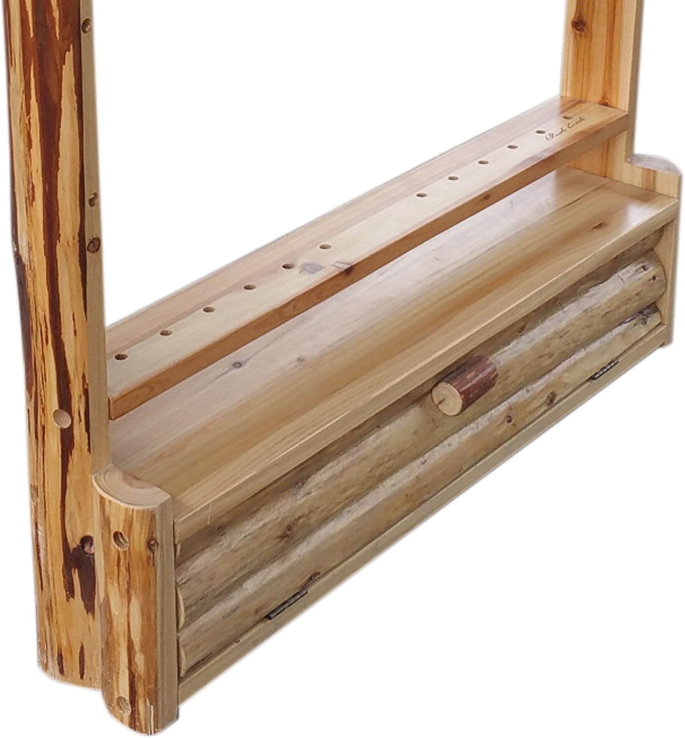 Rush Creek Creations- Rustic 2 Compound Bow Holder Archery, 12 Arrow Holder Wall Mount Storage, Bow Rack Wall Display with Accessories Compartment, Handcrafted, Durable Material, 39"L x 31.5"W x 5.3"D