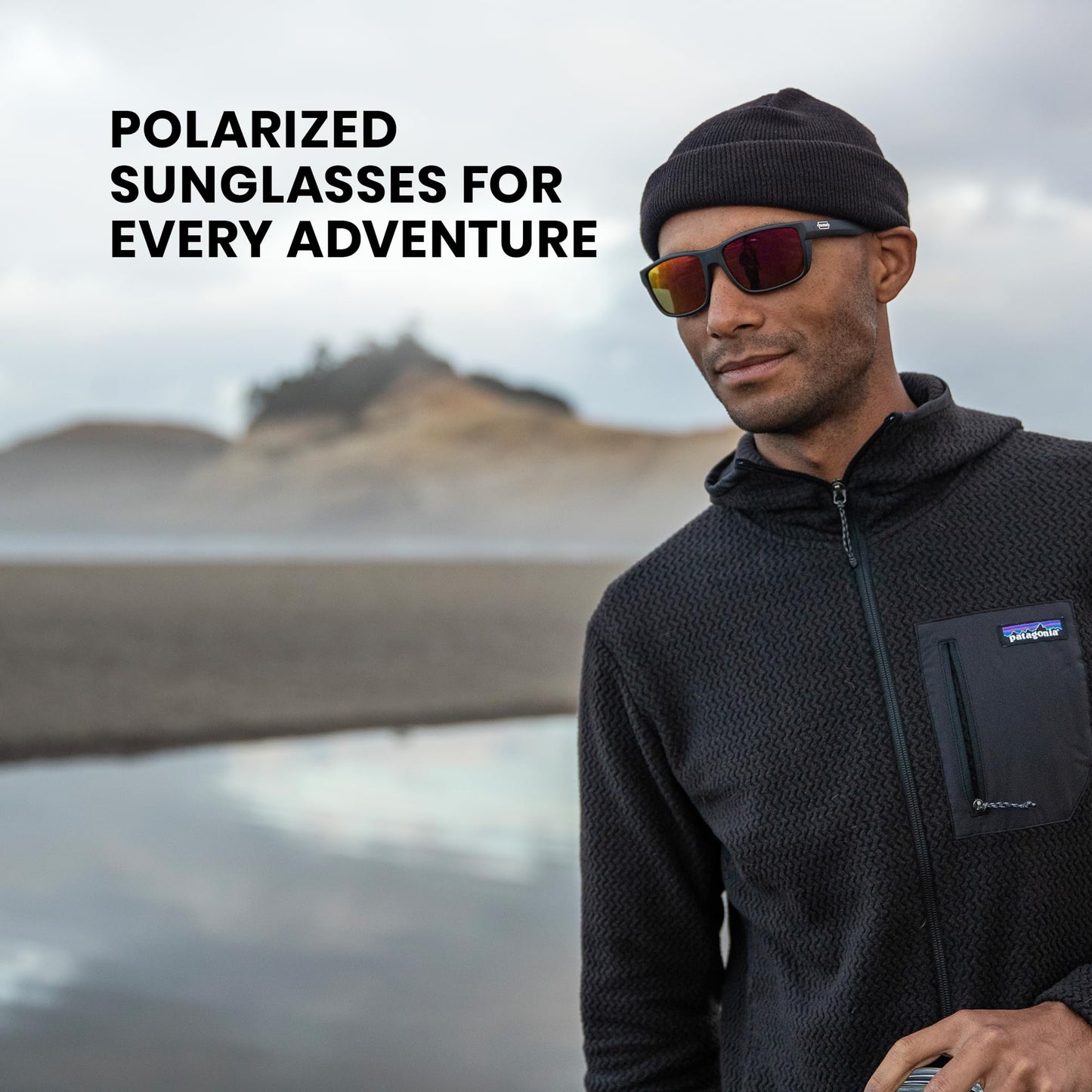 Suncloud Mayor Polarized Sunglasses – 100% UV Protection – Comfortable Fit, Trendy Design – for Men & Women – Crystal Amber + Polarized Red Mirror Lenses