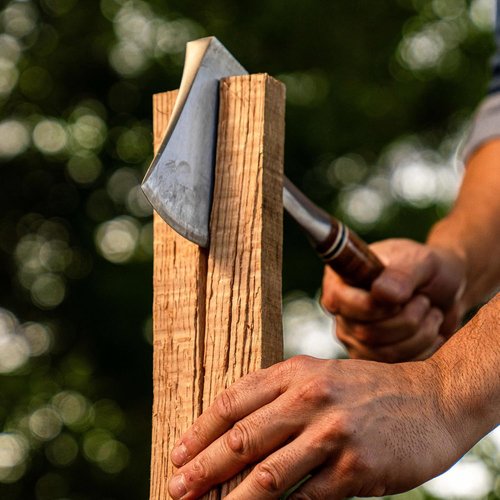 ESTWING Sportsman's Axe - Camping Hatchet with Forged Steel Construction & Genuine Leather Grip