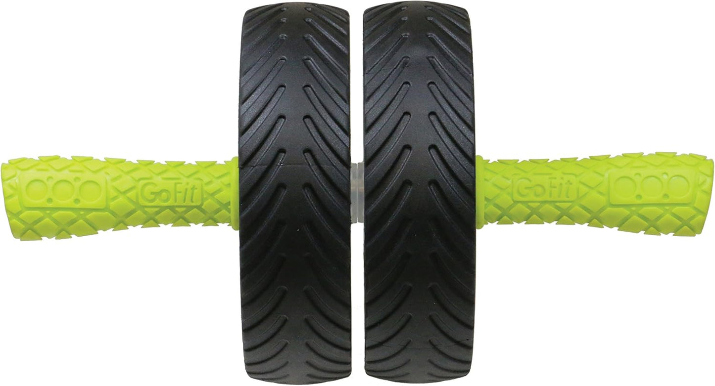 GoFit Super Ab Wheel - Roller with Handles,Black,Medium,GF-DDW