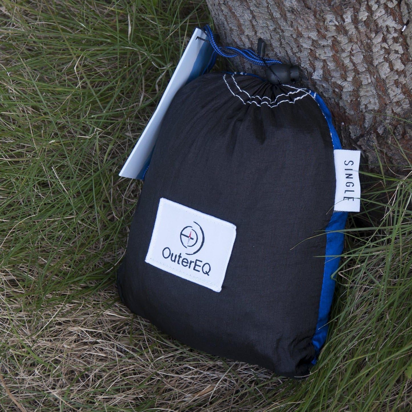 Portable Nylon Fabric Travel Camping Hammock Light Blue/Blue
