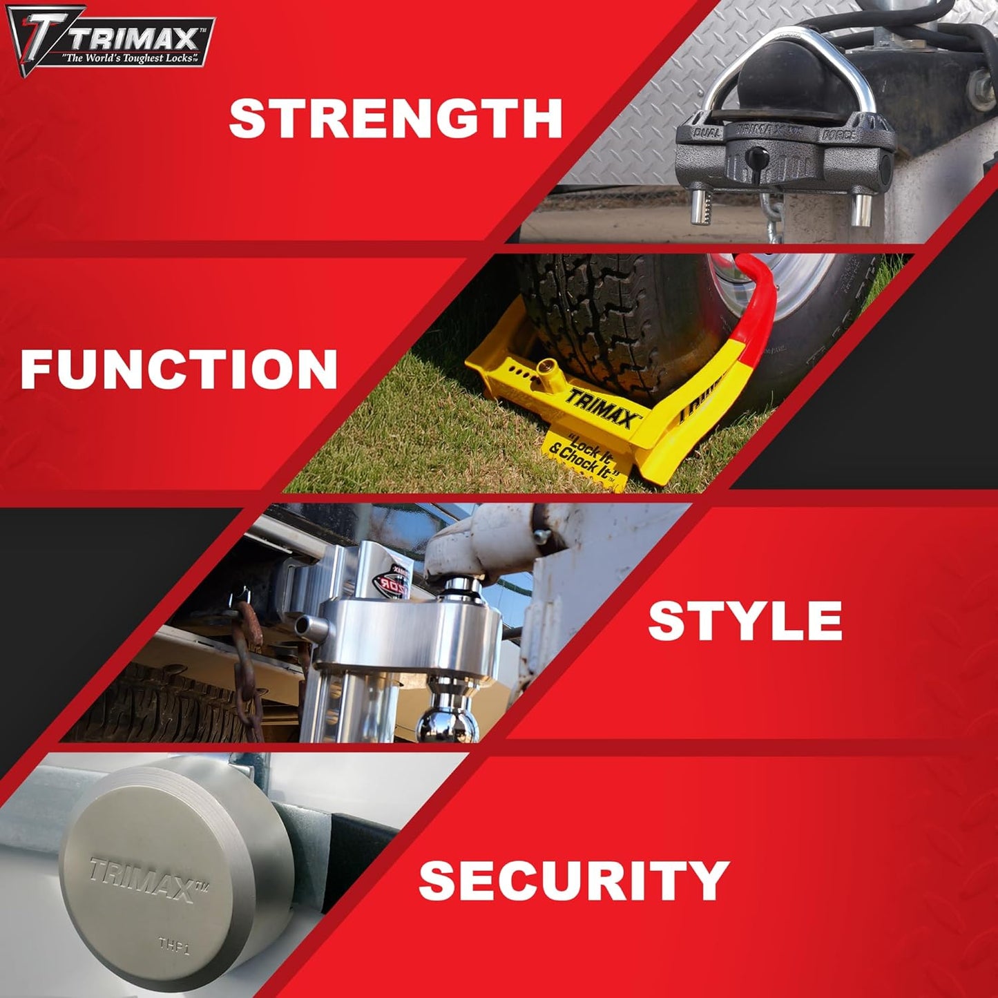 Trimax RMBR4 - Road-MAX Hitch Mount Tray - 4 Bike Rack Hitch Mount for SUV, Truck, Van - Foldable, Locking Arms, 2" Receiver - 1 Rack
