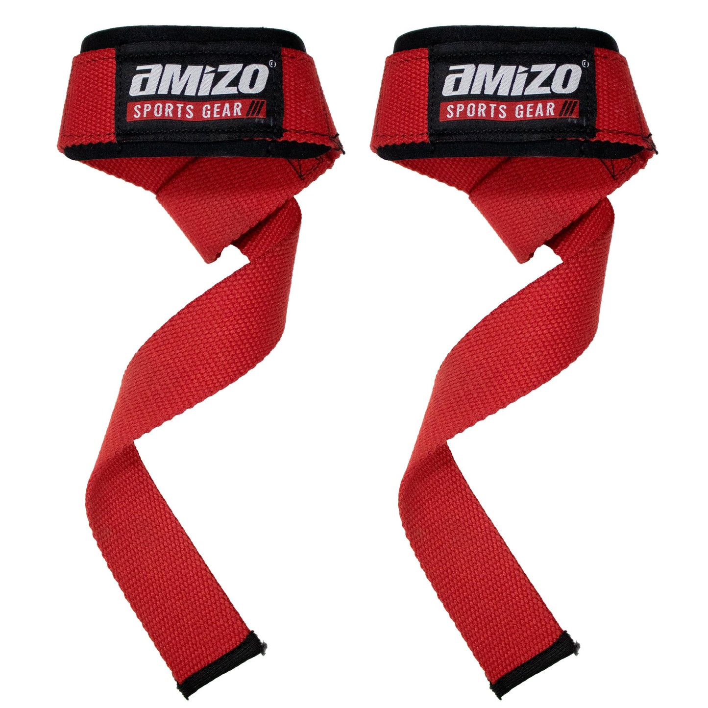 Amizo Lifting Wrist Straps for Weightlifting (1 Pair) 18 Inches Neoprene Cushioned Wrist Padded for Bodybuilding, Powerlifting, Strength Training, & Deadlifts