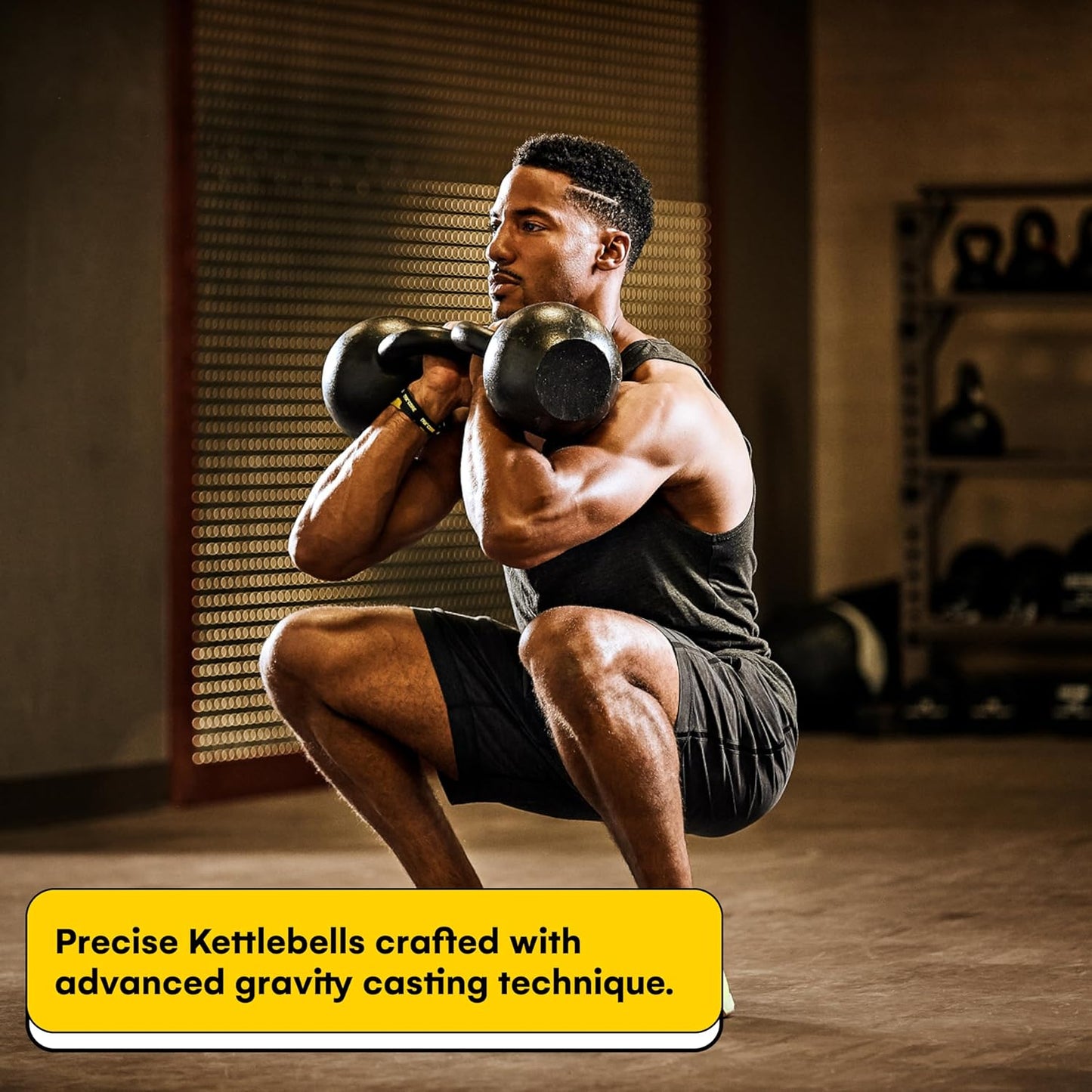 Powder Coated Kettlebells Set (9-97 lb) - Strength Training Weights for Home Gym